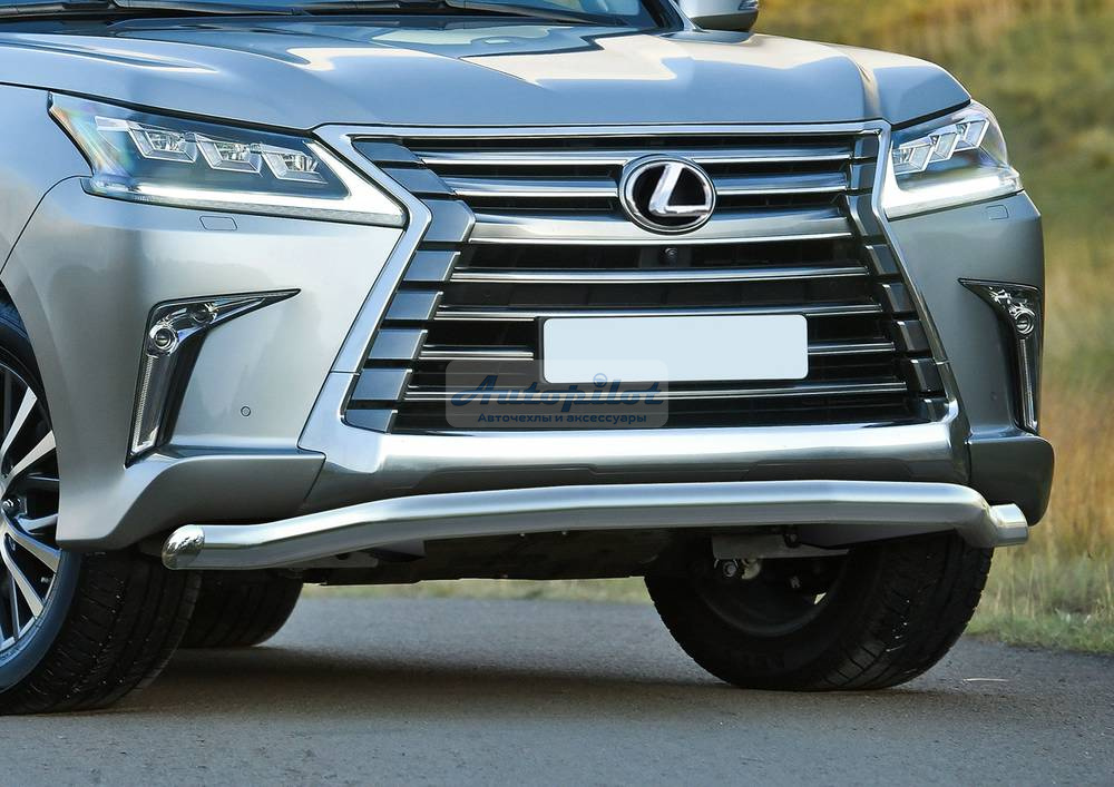 Защита переднего бампера d76 волна Lexus LX 2015-