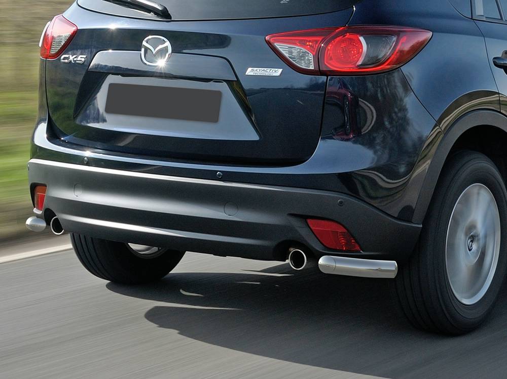 Защита заднего бампера d57 уголки Mazda CX-5 2011-2015-2017