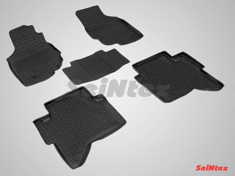 Резиновые коврики салона Высокий борт "Seintex" Toyota Hilux 2012-2015