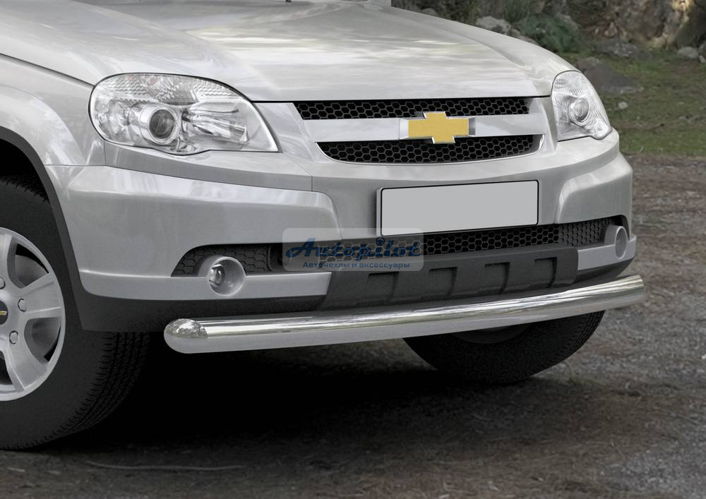 Защита переднего бампера d76 Chevrolet Niva 2009-