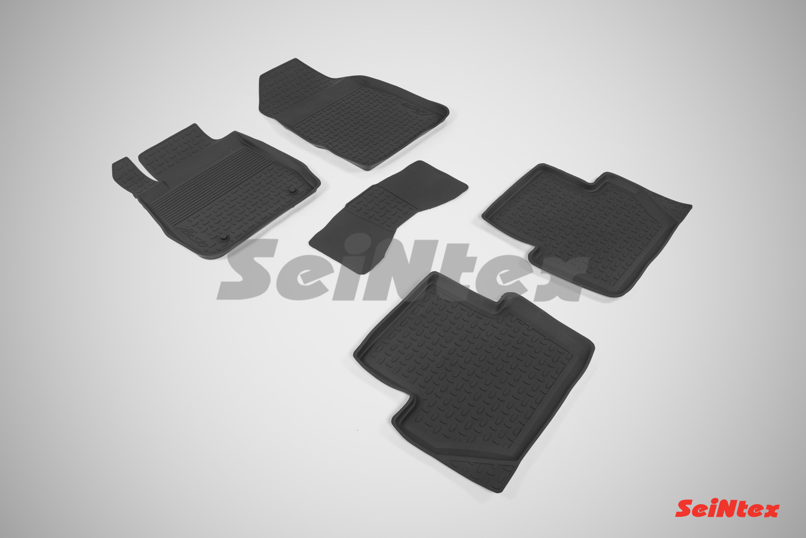 Резиновые коврики салона Высокий борт "Seintex" Ford Fiesta MK6 2015-