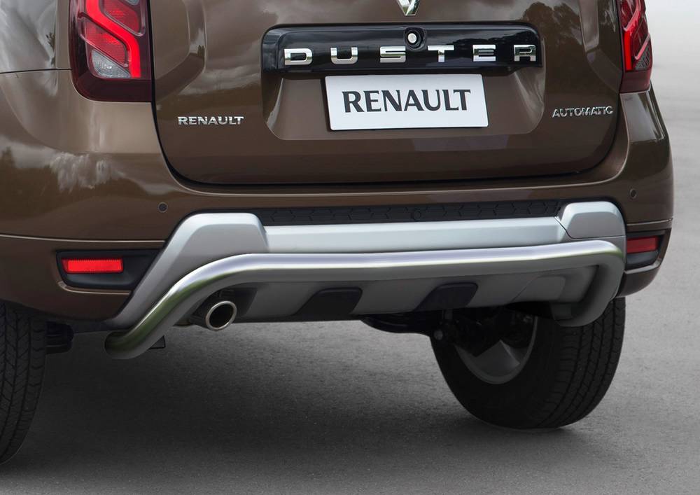 Защита заднего бампера d57 скоба Renault Duster 2015-