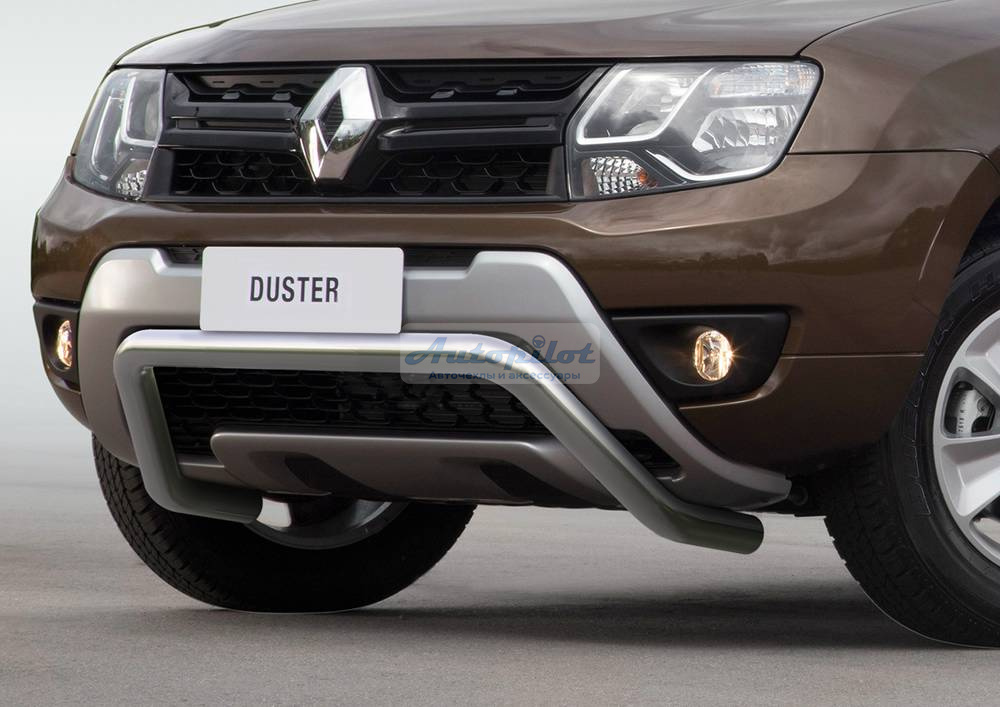 Защита переднего бампера d57 скоба Renault Duster 2015-