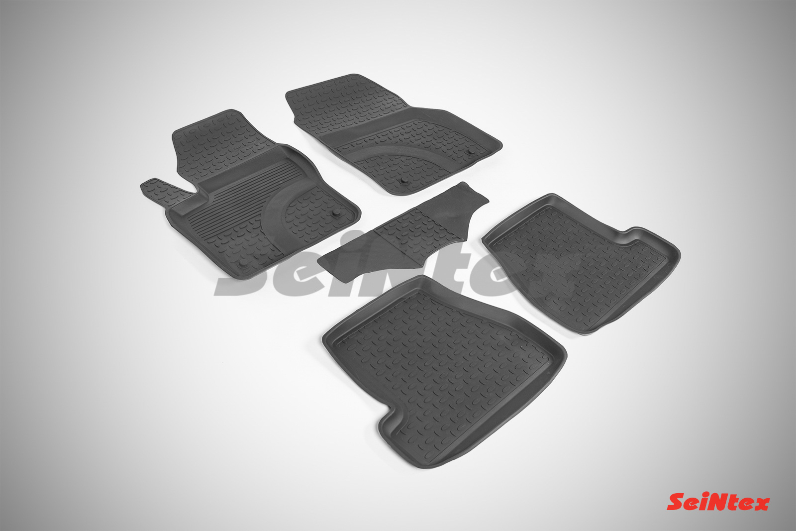 Резиновые коврики салона Высокий борт "Seintex" Ford Focus III 2015-