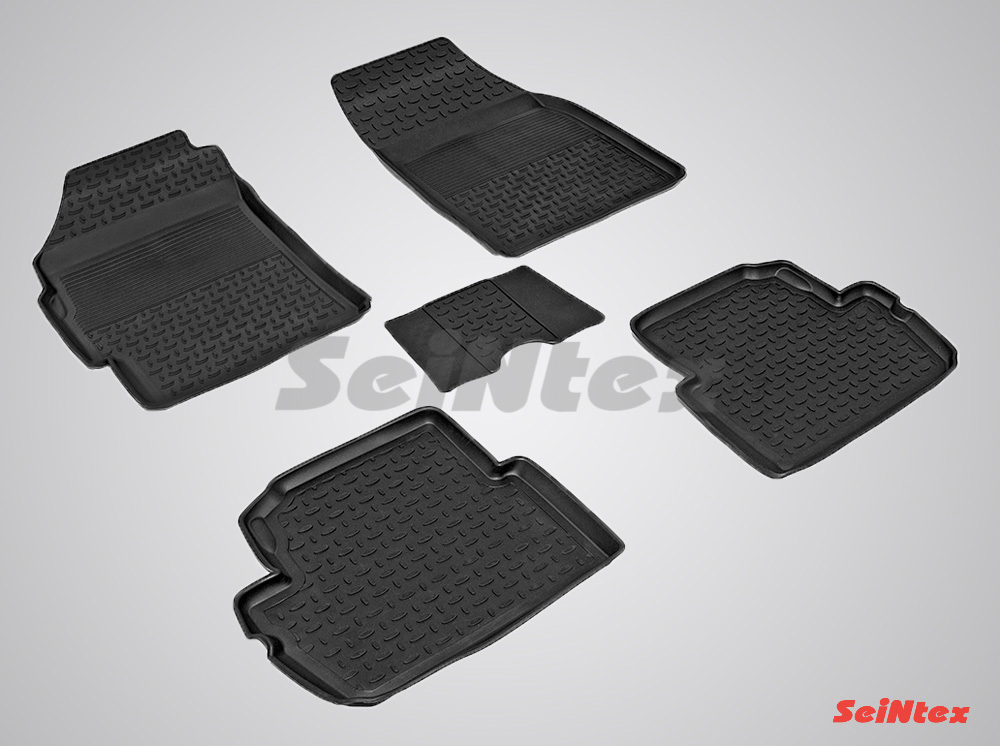 Резиновые коврики салона Высокий борт "Seintex" Chevrolet Spark 2009-2015 / Ravon R2 2016
