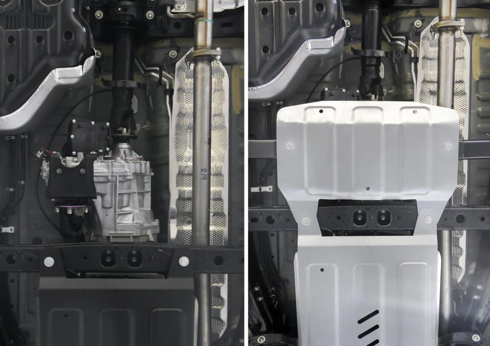 Защита РК Алюминий, 4 мм, Toyota Fortuner II 2015-
