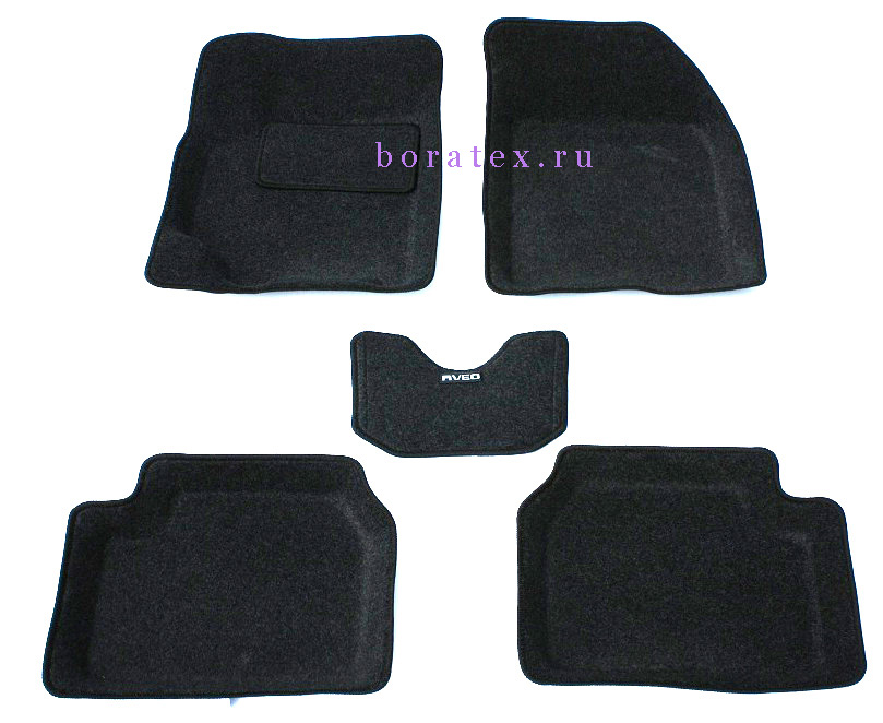 Ворсовые 3D коврики салона "Boratex" Chevrolet Aveo 2003-2011