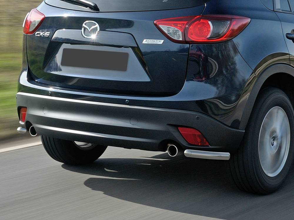 Защита заднего бампера d42 уголки Mazda CX-5 2011-2015-2017