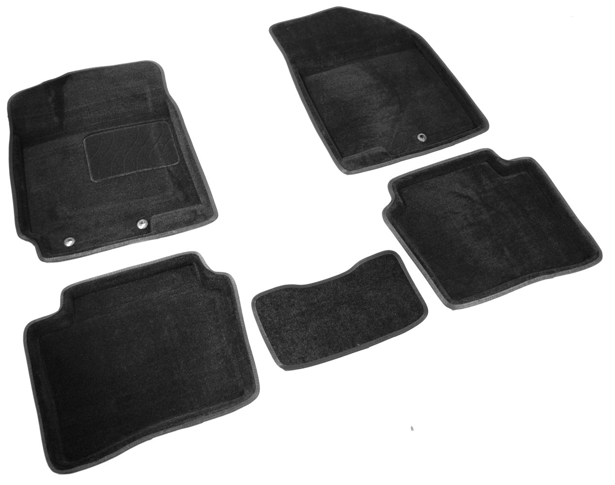 Ворсовые 3D коврики салона "Seintex", Hyundai Solaris II / Kia Rio 2017-