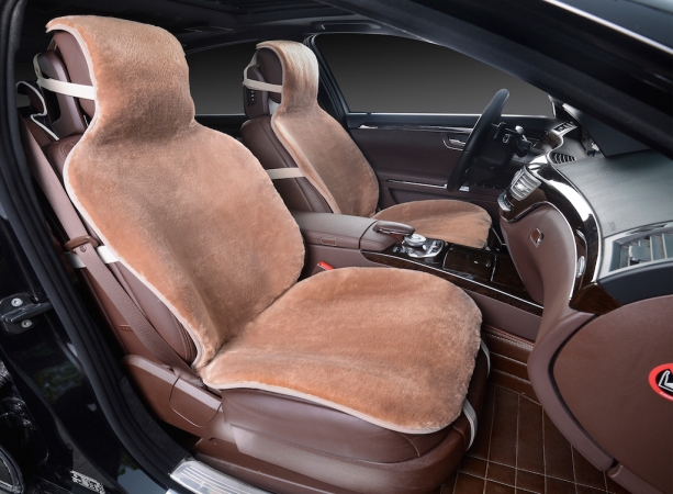 Накидка на сидение, Искусственный мех, (Короткий ворс), 2 шт. (пара)