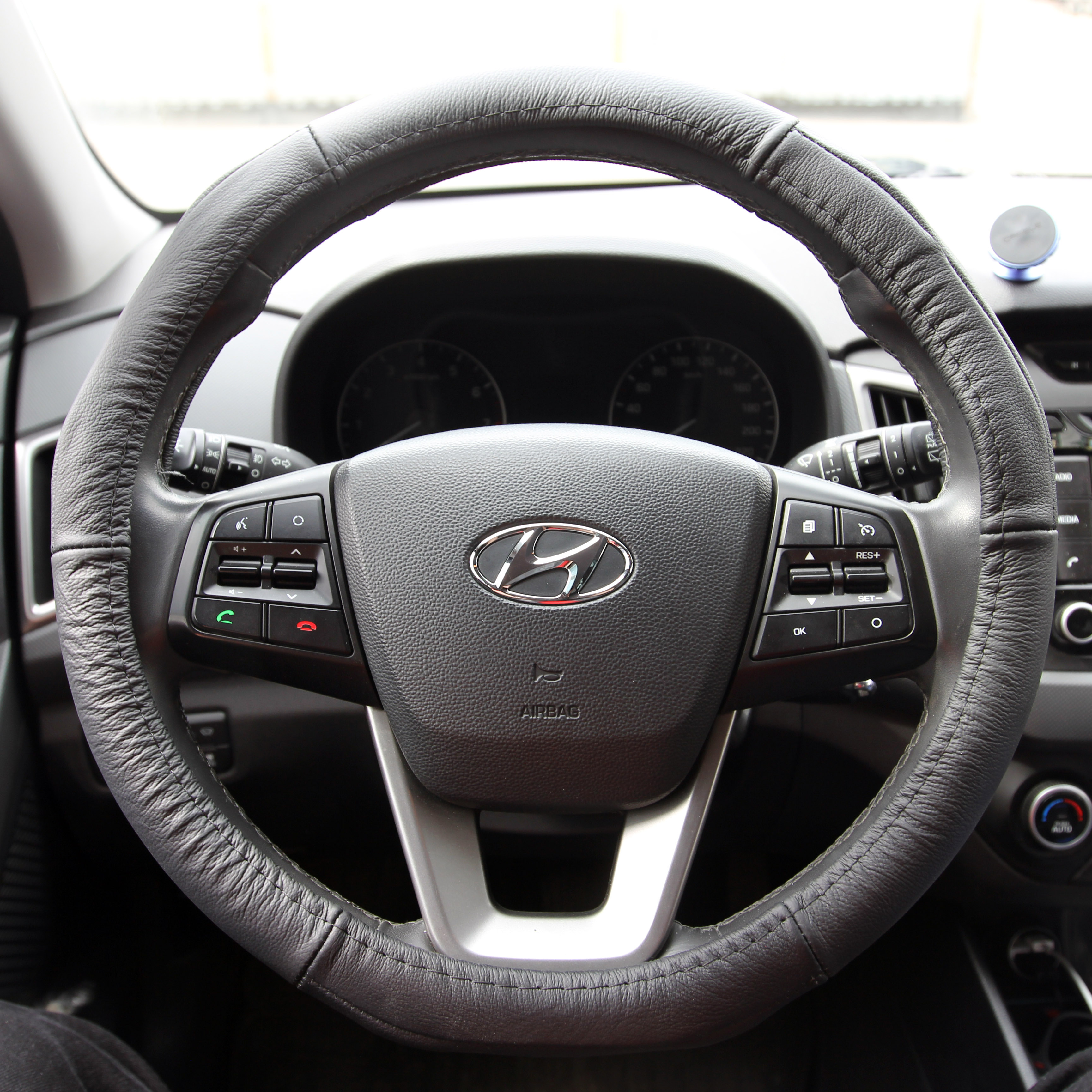 Оплетка на руль PT 1710 натуральная кожа, Диаметр 37-39 см. «Автопилот»