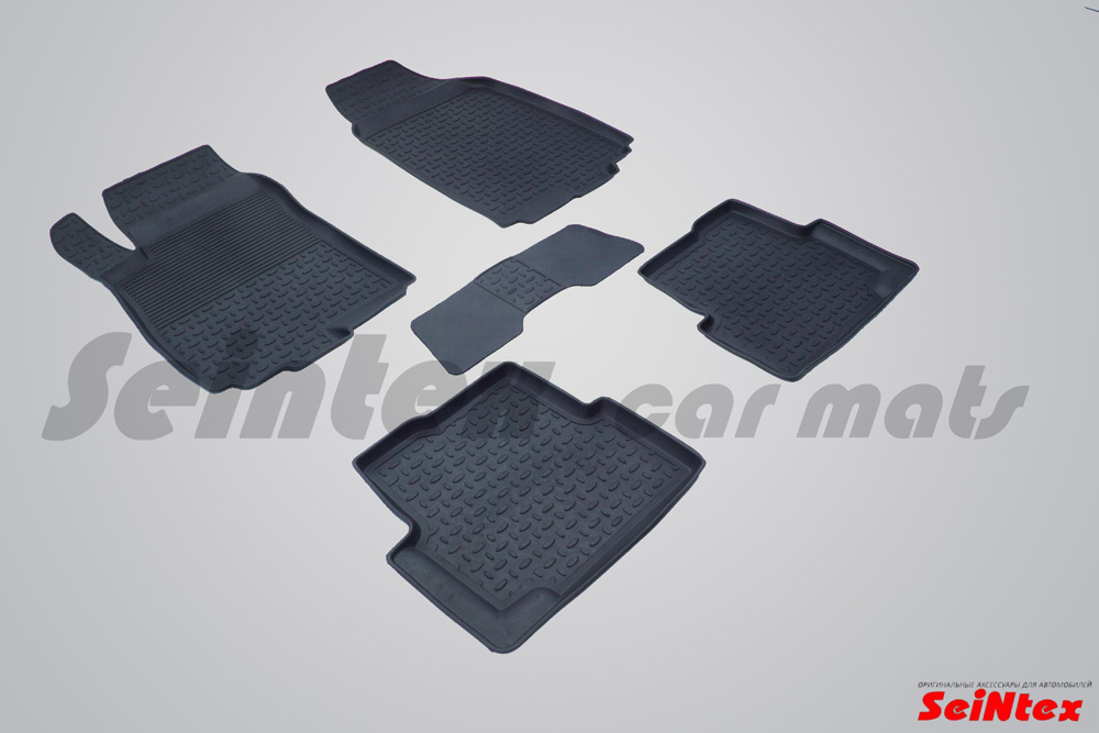 Резиновые коврики салона Высокий борт "Seintex" Chevrolet Aveo 2011- / Chevrolet Cobalt 2011- / Ravo