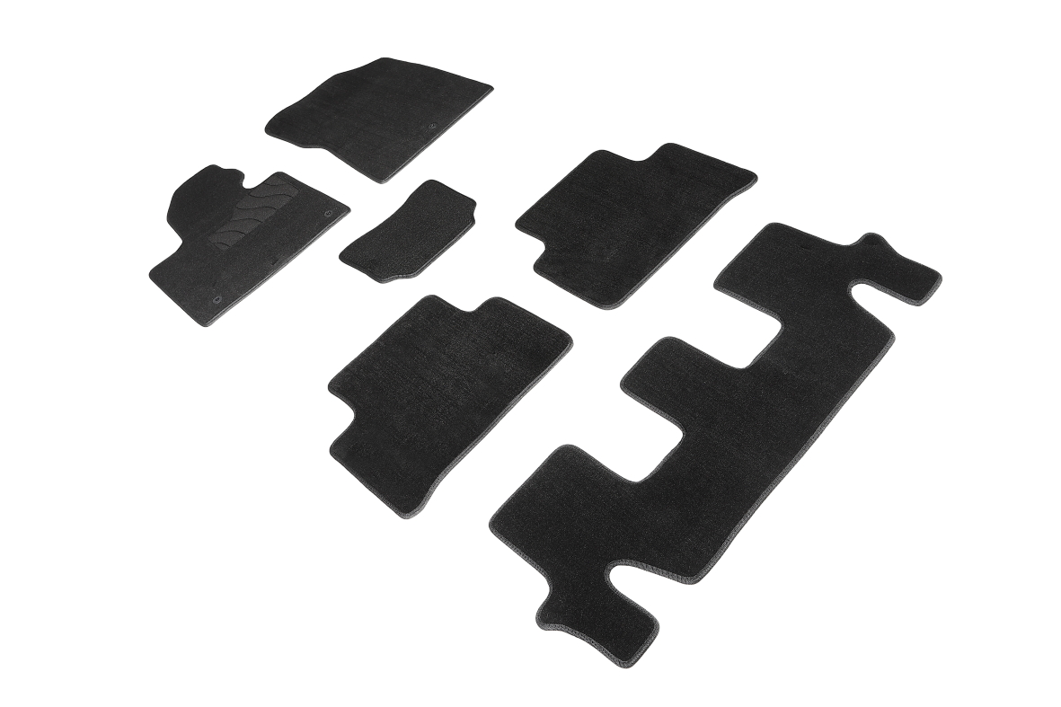 Ворсовые LUX коврики салона "Seintex", Kia Sorento IV 7мест 2020-