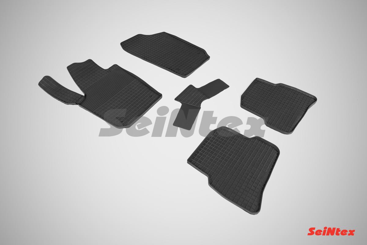 Резиновые коврики салона Сетка "Seintex", Seat Ibiza 2012-2015