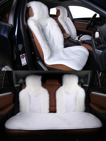 Комплект накидок на весь салон, Искусственный мех, (комбинированный ворс) "Автопилот"