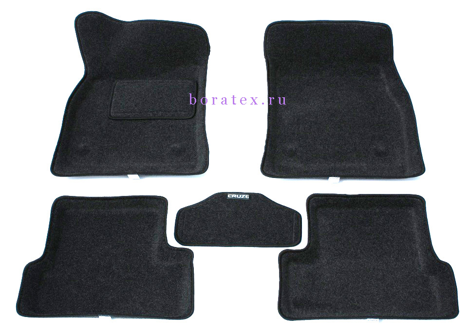 Ворсовые 3D коврики салона "Boratex" Chevrolet Cruze 2009-