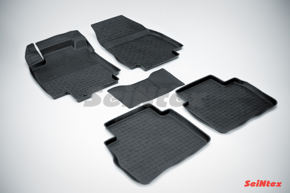 Резиновые коврики салона Высокий борт "Seintex" Nissan Tiida 2007-2015