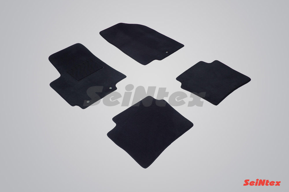 Ворсовые LUX коврики салона "Seintex", Hyundai Solaris I 2010-2017 / KIA Rio 2011-2017