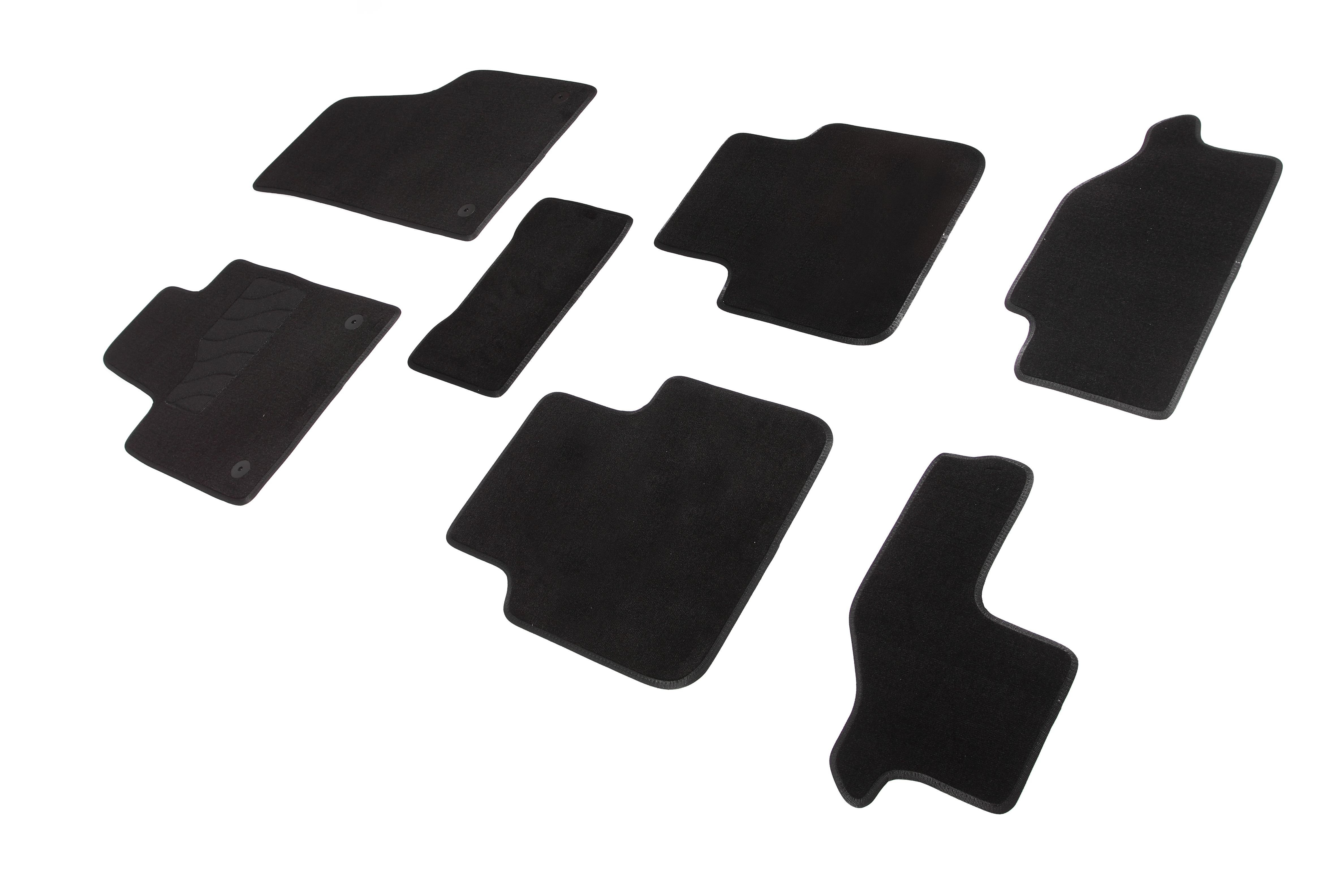 Ворсовые LUX коврики салона, "Seintex", Volkswagen Terramont, 7 мест, 2018-2025