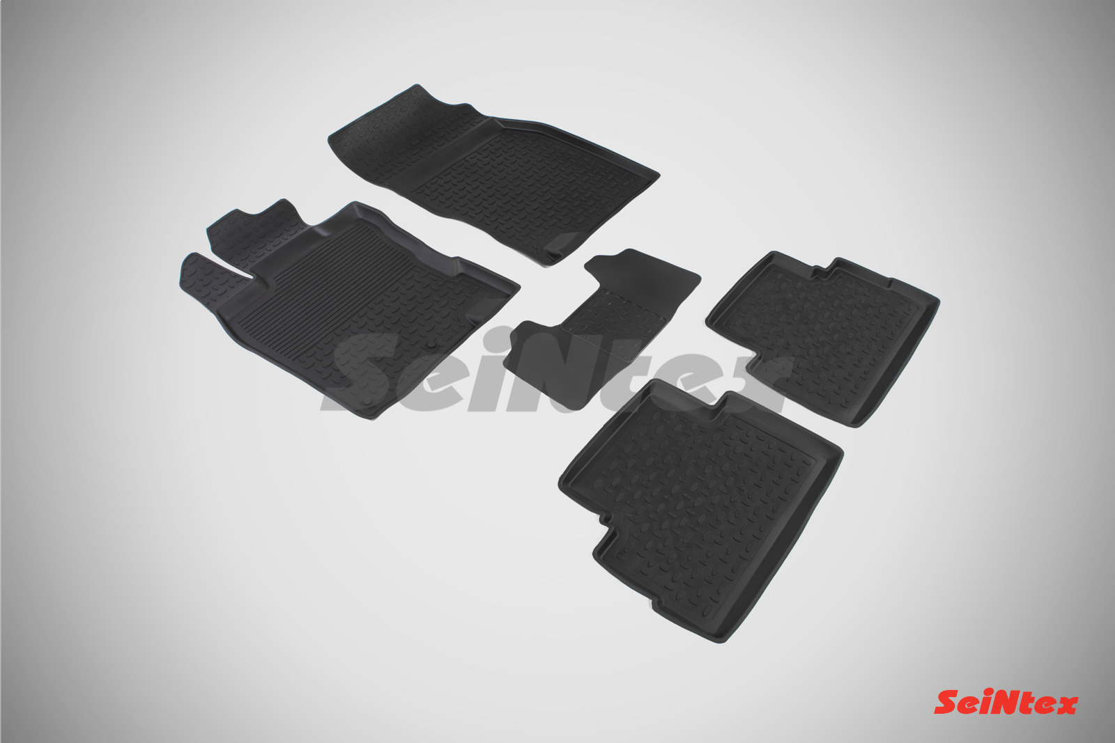 Резиновые коврики салона Высокий борт "Seintex" Nissan Qashqai 2014-2016