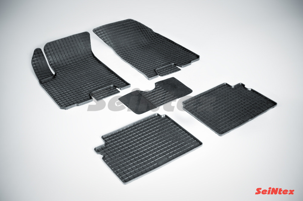 Резиновые коврики салона Сетка "Seintex", Chevrolet Aveo 2006-2011