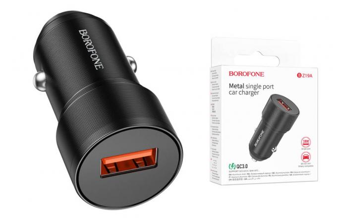 Автомобильное зарядное устройство USB BOROFONE BZ19A QC3.0