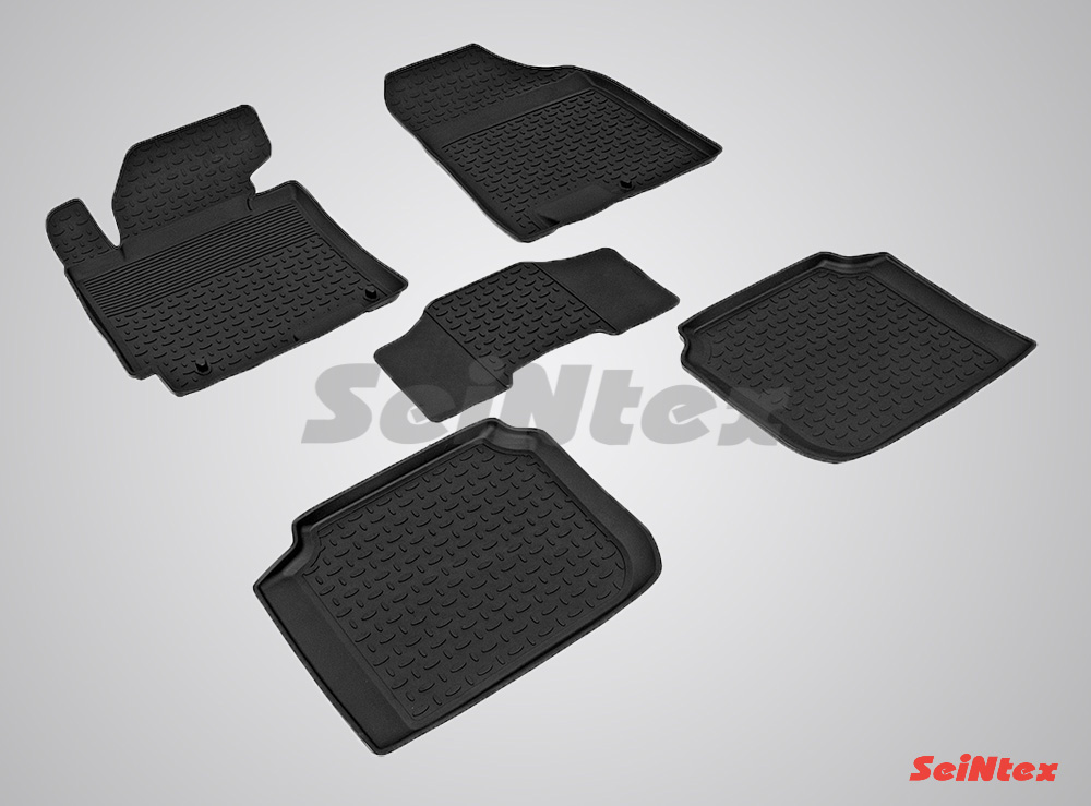 Резиновые коврики салона Высокий борт "Seintex" KIA Cerato 2013-