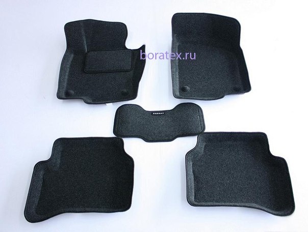 Ворсовые 3D коврики салона "Boratex" Volkswagen Passat B7 2011-2015