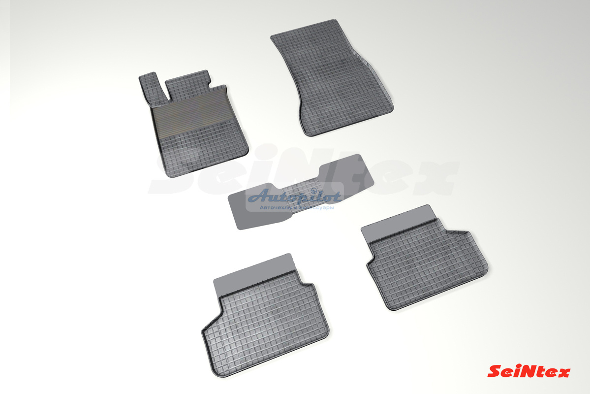 Резиновые коврики салона Сетка "Seintex", BMW 5 G30 4WD / 2WD 2017-