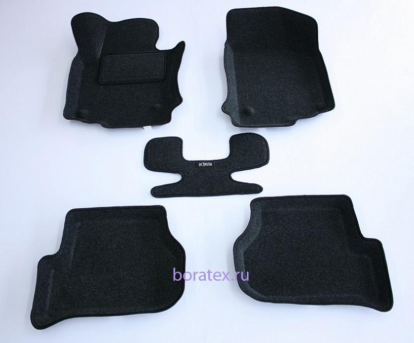 Ворсовые 3D коврики салона "Boratex" Skoda Octavia A5 2008-