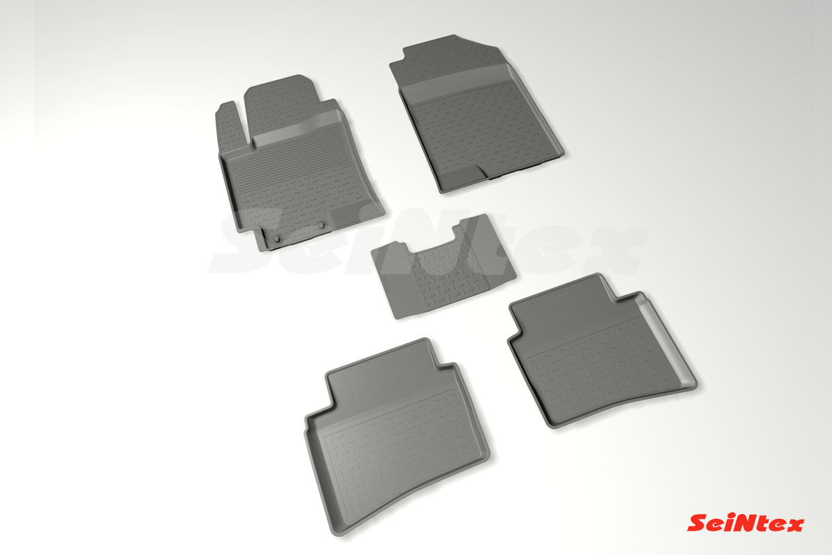 Резиновые коврики салона Высокий борт "Seintex" Hyundai Solaris II / KIA Rio / X-Line 2017-