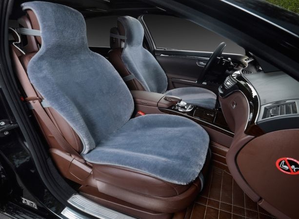 Накидка на сидение, Искусственный мех, с подогревом, с регулятором, (Короткий ворс), 2 шт. (пара)