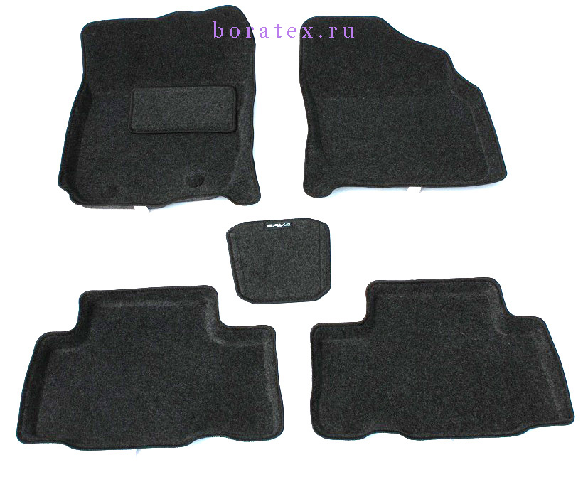Ворсовые 3D коврики салона "Boratex" Toyota RAV 4 2006-2012