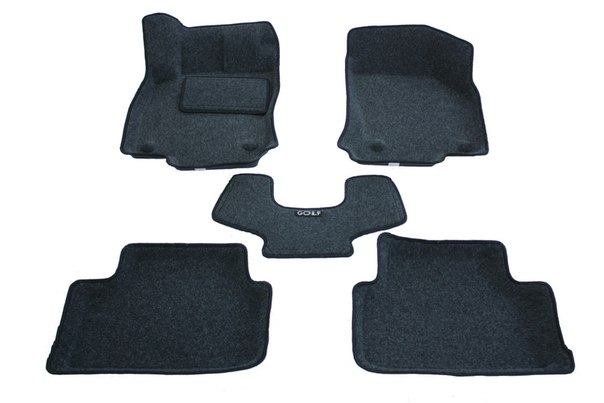Ворсовые 3D коврики салона "Boratex" Volkswagen Golf VII 2012-