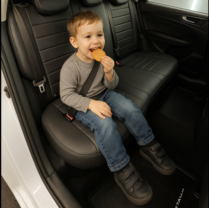 Экокожа и дети: как ухаживать за салоном, если возите семью