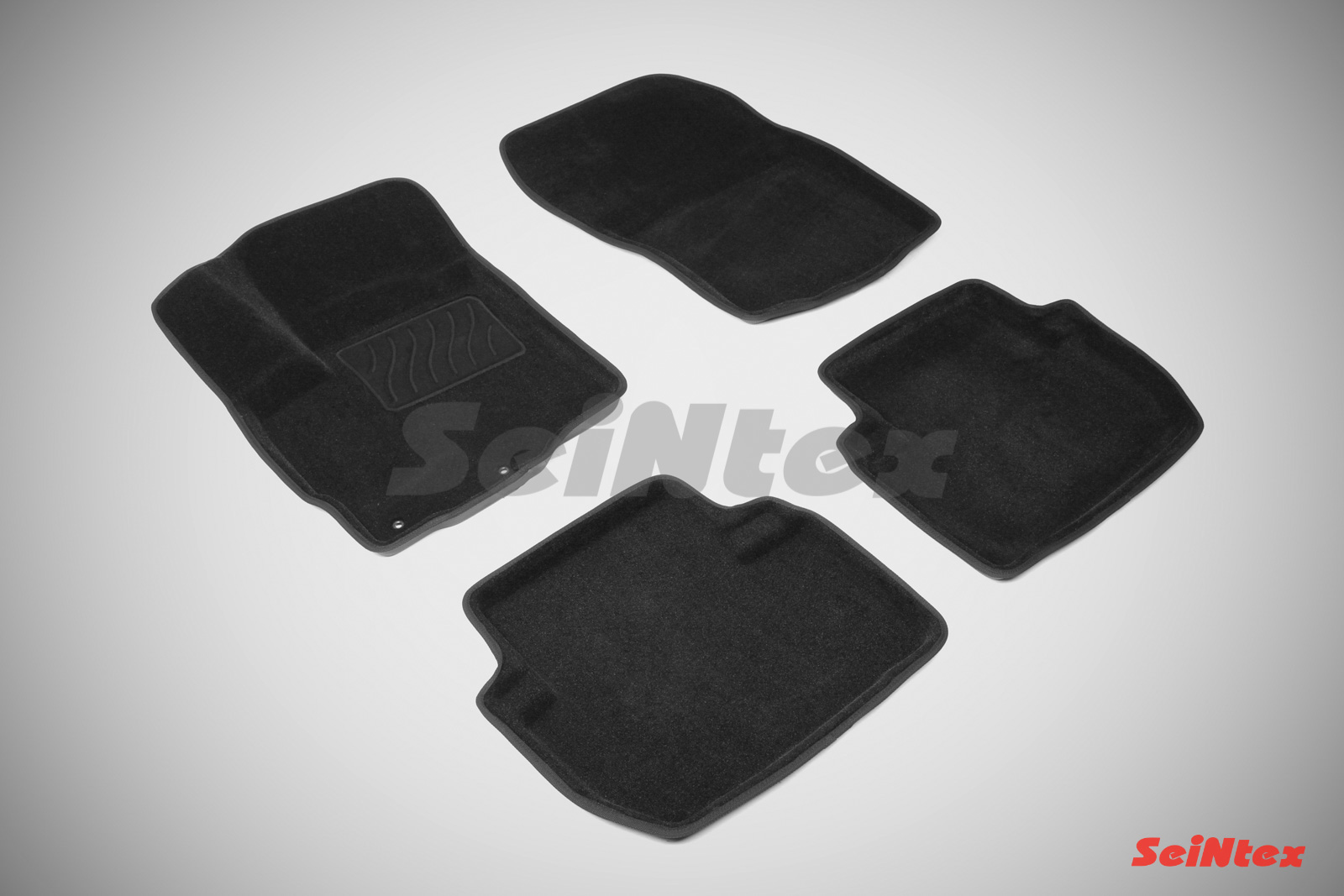 Ворсовые 3D коврики салона "Seintex", Mitsubishi Outlander II XL / Citroen C Crosser / Peugeot 4007