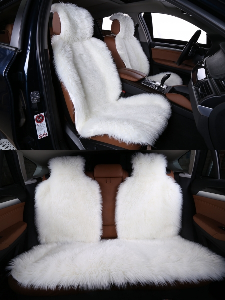 Комплект накидок на весь салон, Искусственный мех, (длинный ворс), "Автопилот"