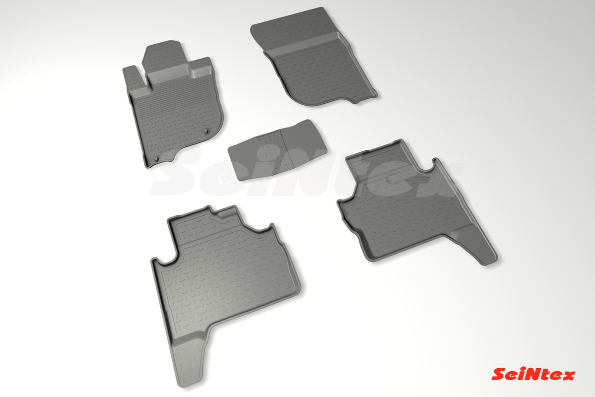 Резиновые коврики салона Высокий борт "Seintex" Mitsubishi Pajero Sport 2015-