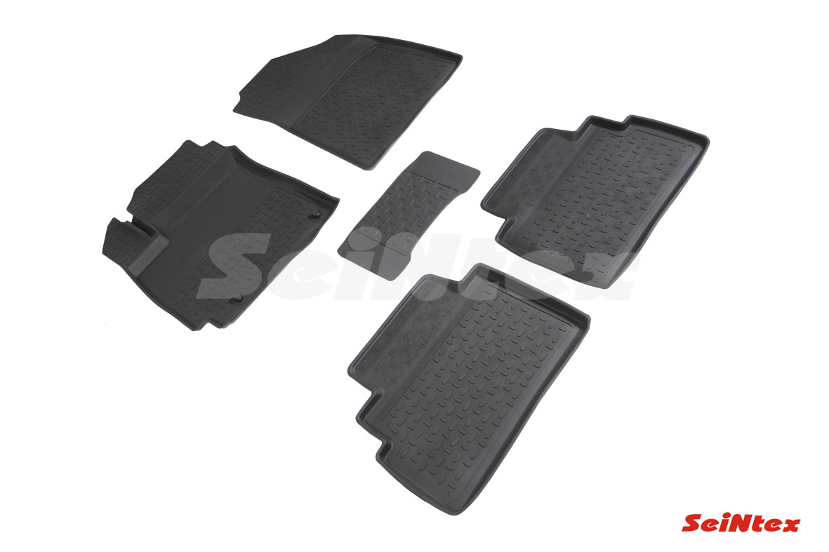 Резиновые коврики салона Высокий борт "Seintex" KIA Soul III 2019-