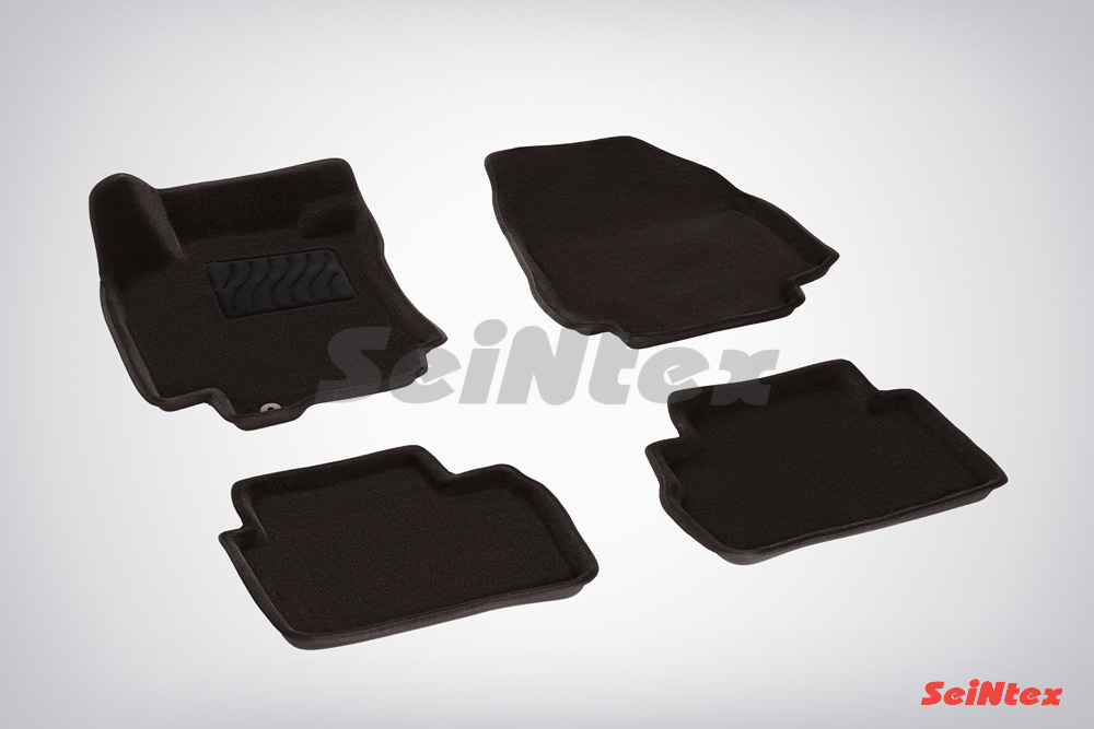 Ворсовые 3D коврики салона "Seintex", Nissan Tiida 2007-2015