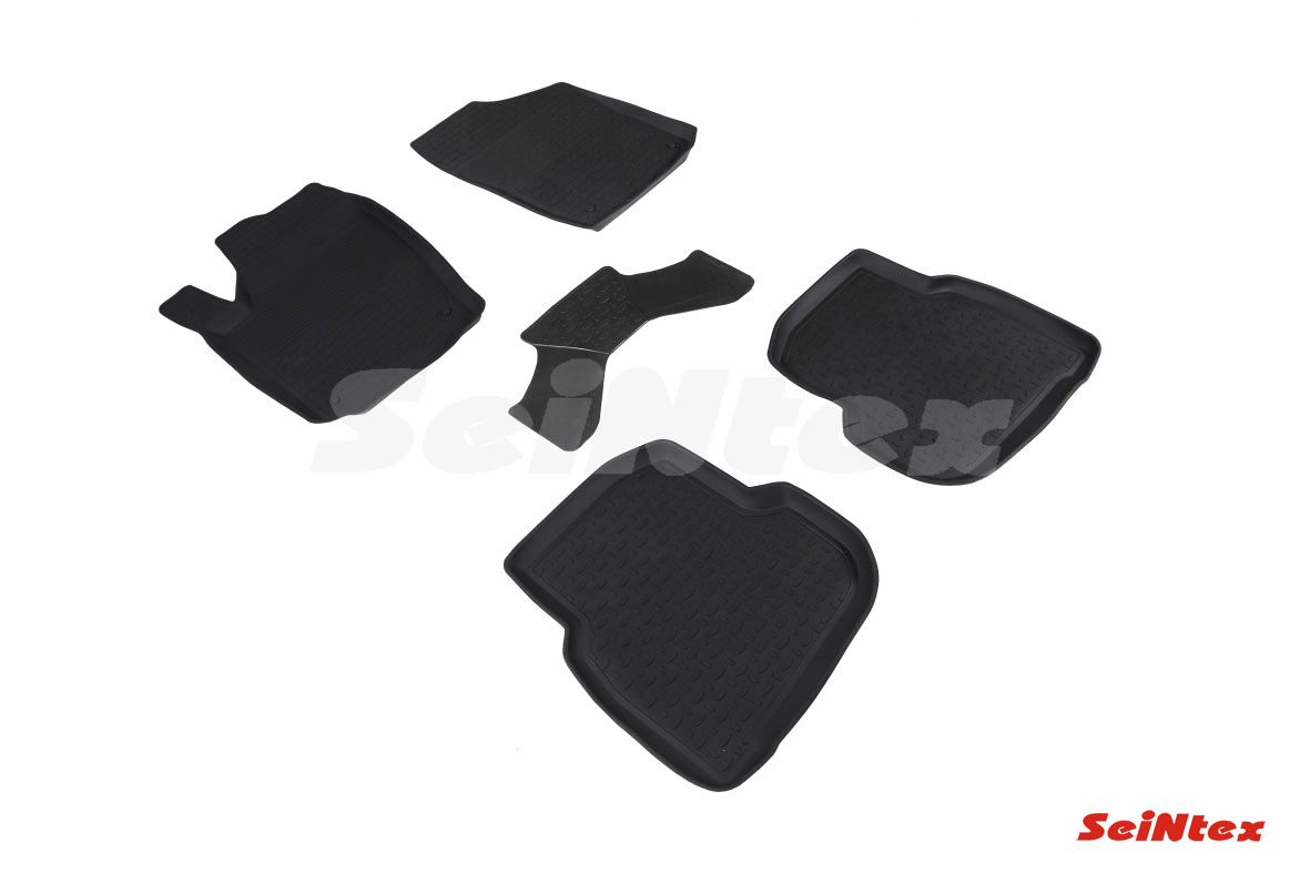 Резиновые коврики салона Высокий борт "Seintex" Volkswagen Polo V Sd Рестайлинг  2019-2020