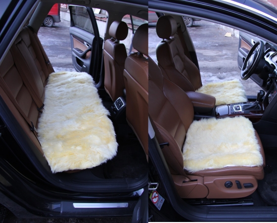 Квадрат, комплект на весь салон, Овчина, цельные шкуры, класс А, Австралия, (длинный ворс), "Автопилот"