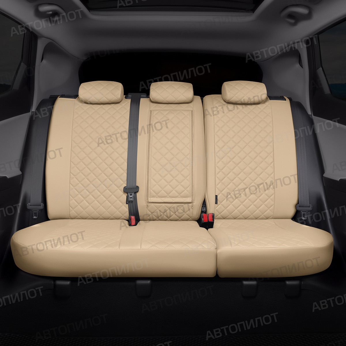 Авточехлы Ford Tourneo I, 2 места, 2003-2013, Экокожа Ромб, "Автопилот"