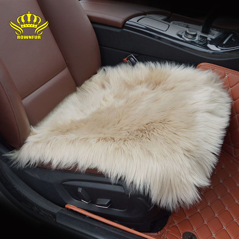 Квадрат на сидение, Искусственный мех, (длинный ворс), "Автопилот", 2 шт. (пара)