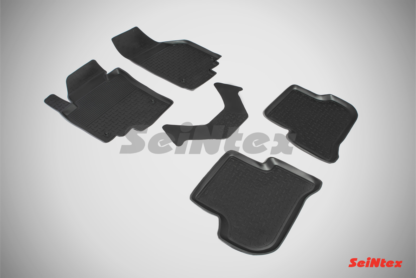 Резиновые коврики салона Высокий борт "Seintex" Skoda Yeti 2008-
