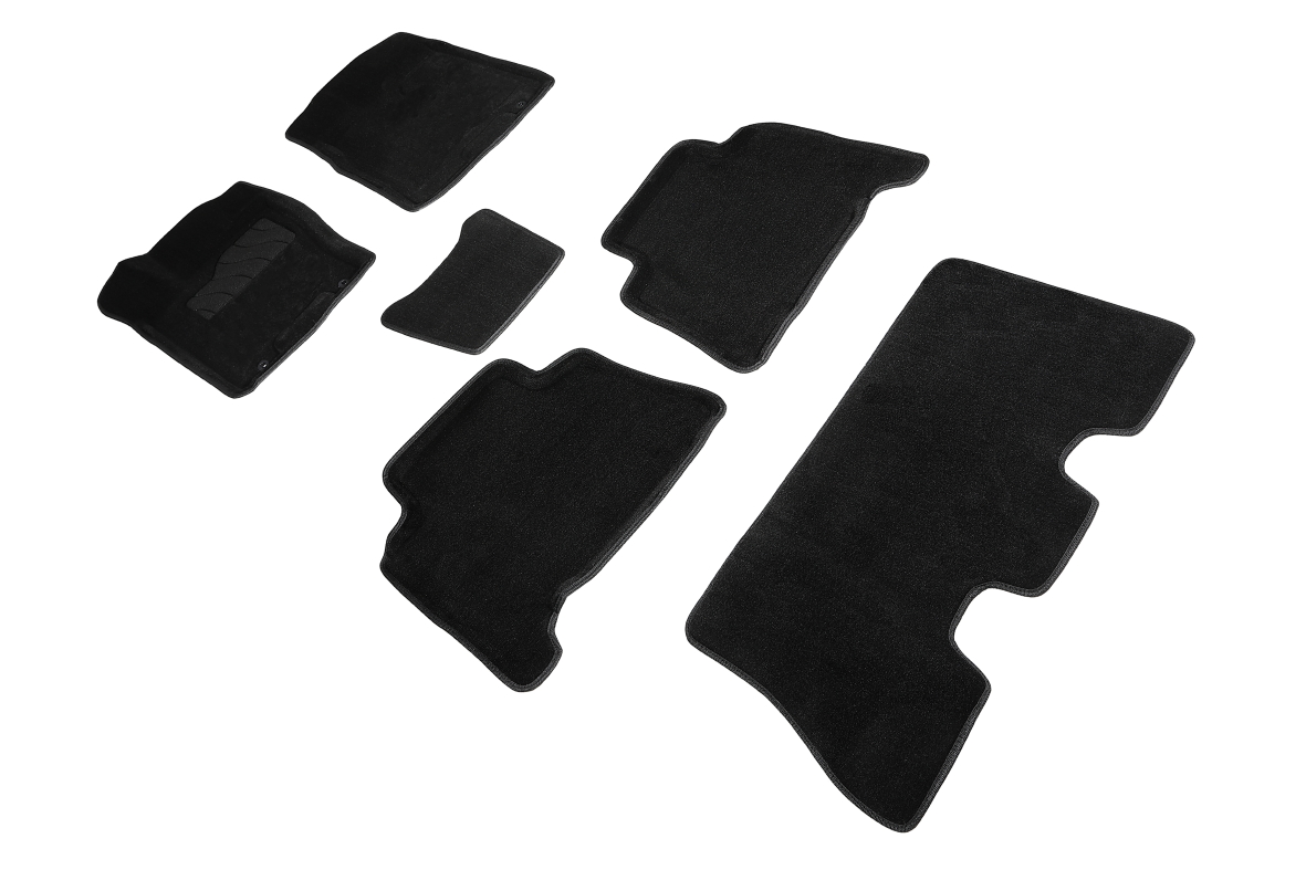 Ворсовые 3D коврики салона "Seintex", Kia Mohave I Навес. Педаль 2008-