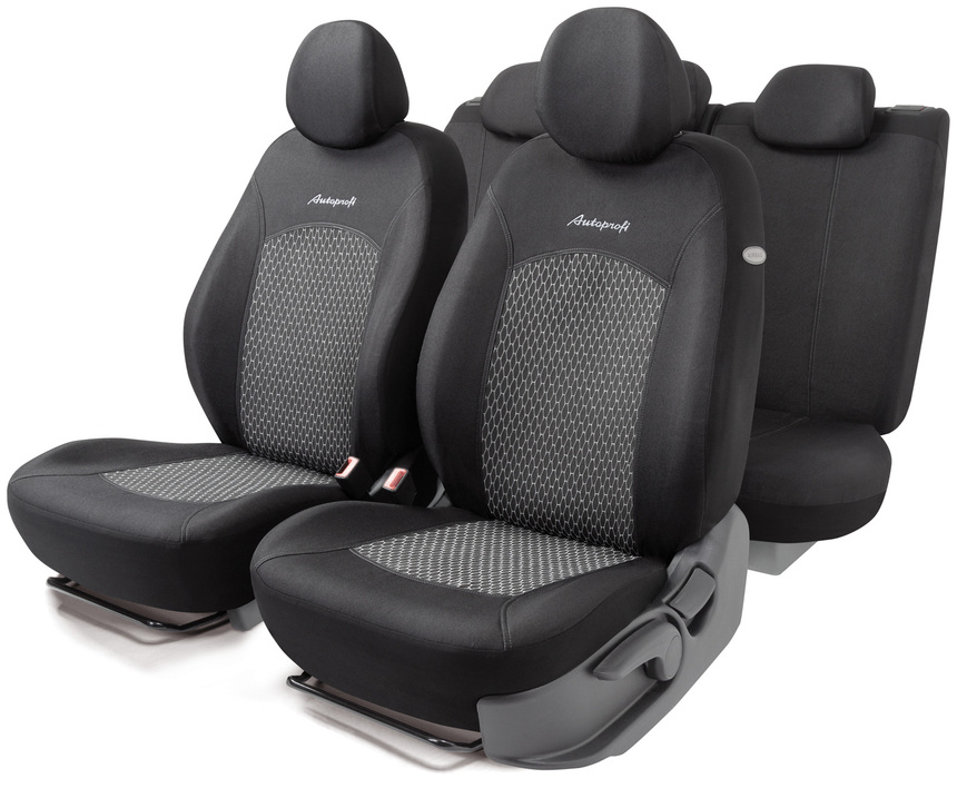 Авточехлы JACQARD, материал жаккард, 2 мм поролон, новое лекало - 3D крой, 11 предметов,  валики для быстрой фиксации переднего ряда