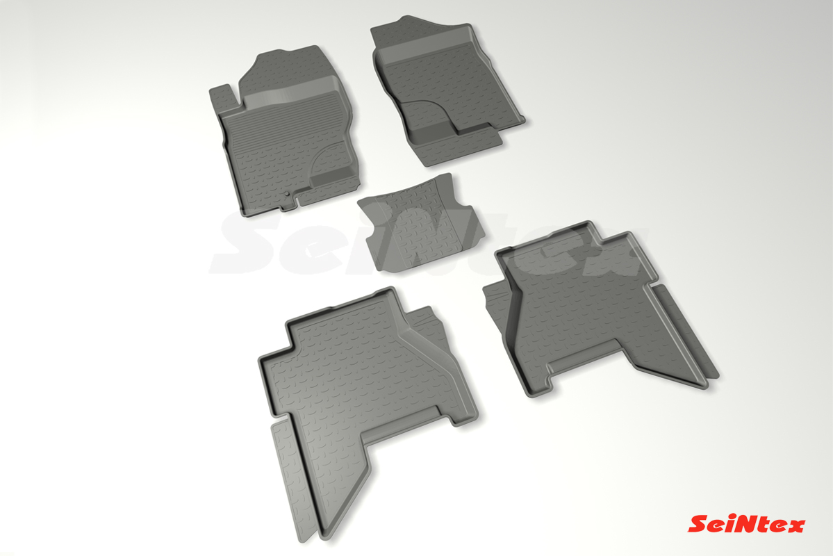 Резиновые коврики салона Высокий борт "Seintex" Nissan Pathfinder III 2004-2010