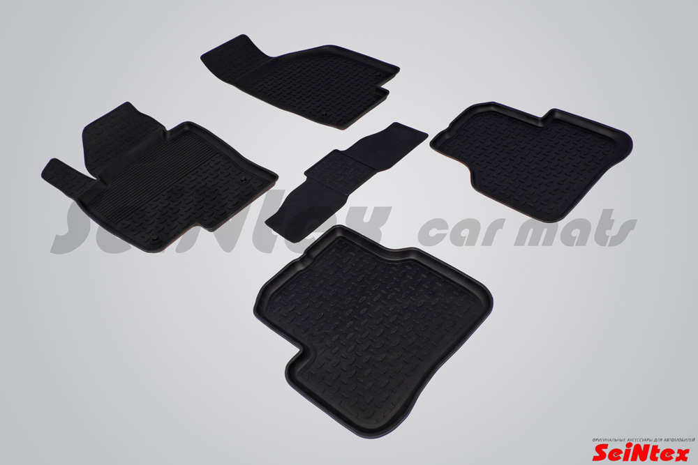 Резиновые коврики салона Высокий борт "Seintex" Volkswagen Passat B7 / СС 2011-2015