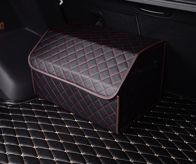 Сумка-органайзер из экокожи в багажник автомобиля, 55*30*30 см, с ручками